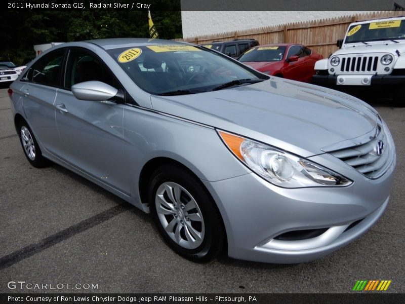 Radiant Silver / Gray 2011 Hyundai Sonata GLS