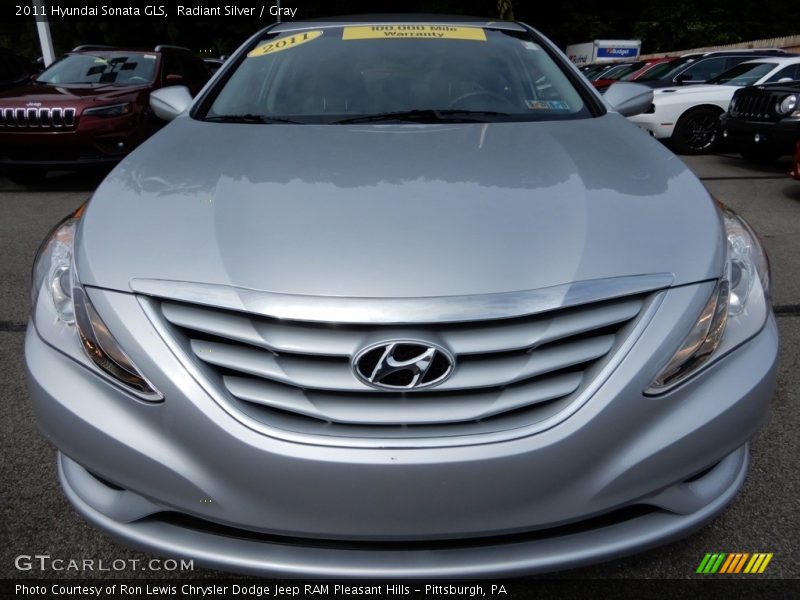 Radiant Silver / Gray 2011 Hyundai Sonata GLS