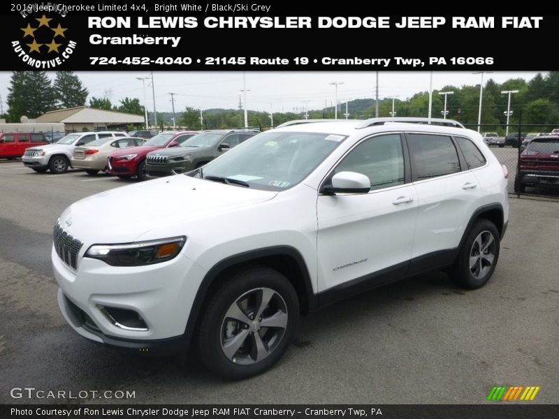 Bright White / Black/Ski Grey 2019 Jeep Cherokee Limited 4x4