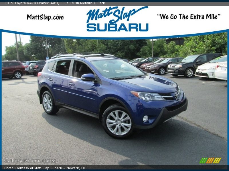 Blue Crush Metallic / Black 2015 Toyota RAV4 Limited AWD
