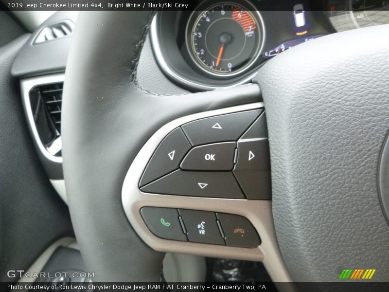Bright White / Black/Ski Grey 2019 Jeep Cherokee Limited 4x4