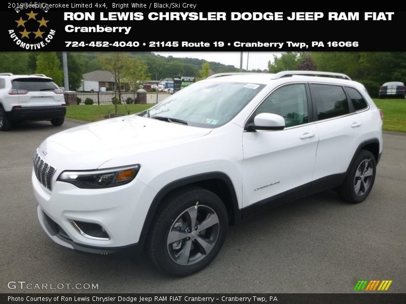 Bright White / Black/Ski Grey 2019 Jeep Cherokee Limited 4x4