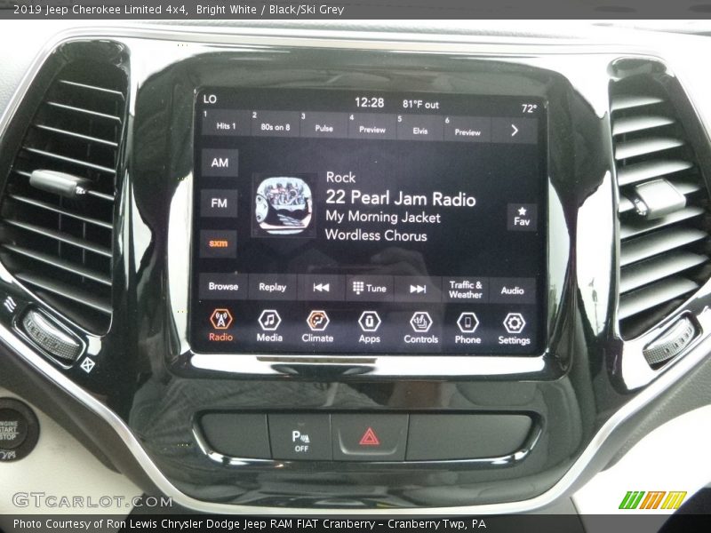 Bright White / Black/Ski Grey 2019 Jeep Cherokee Limited 4x4
