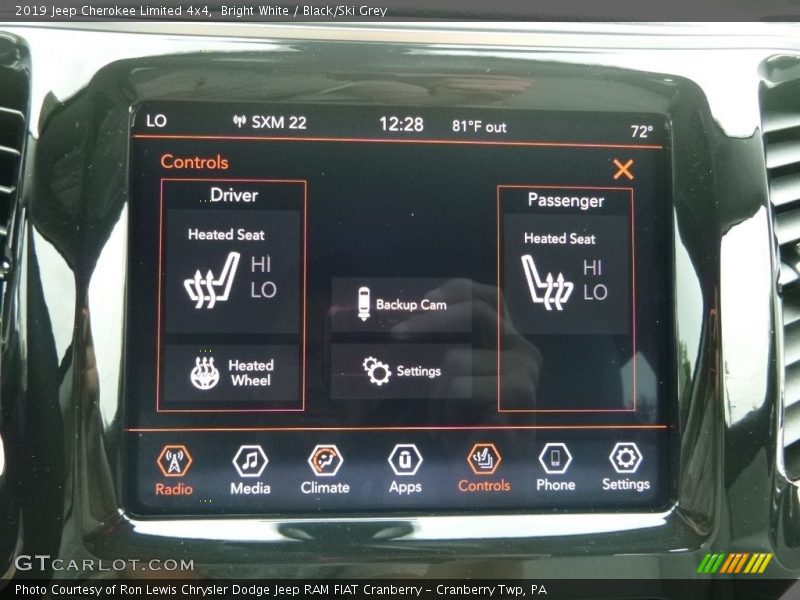 Bright White / Black/Ski Grey 2019 Jeep Cherokee Limited 4x4