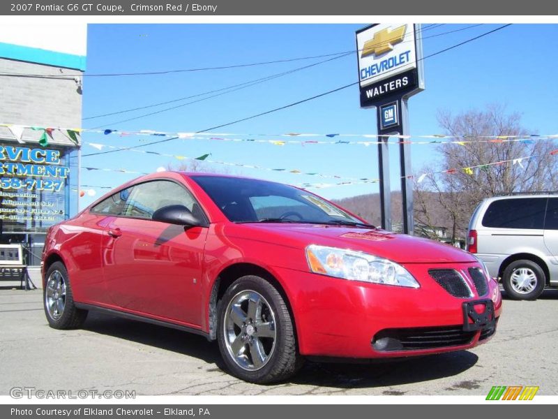 Crimson Red / Ebony 2007 Pontiac G6 GT Coupe