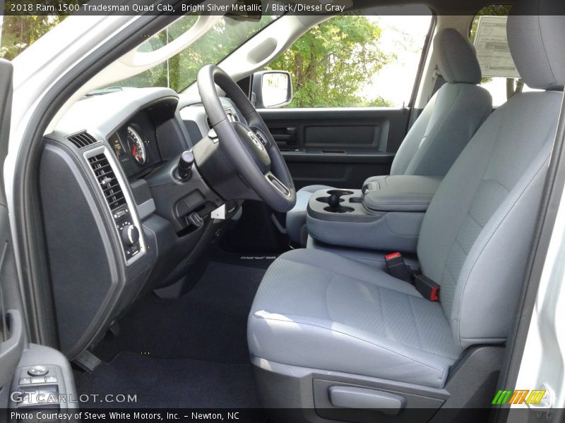 Bright Silver Metallic / Black/Diesel Gray 2018 Ram 1500 Tradesman Quad Cab