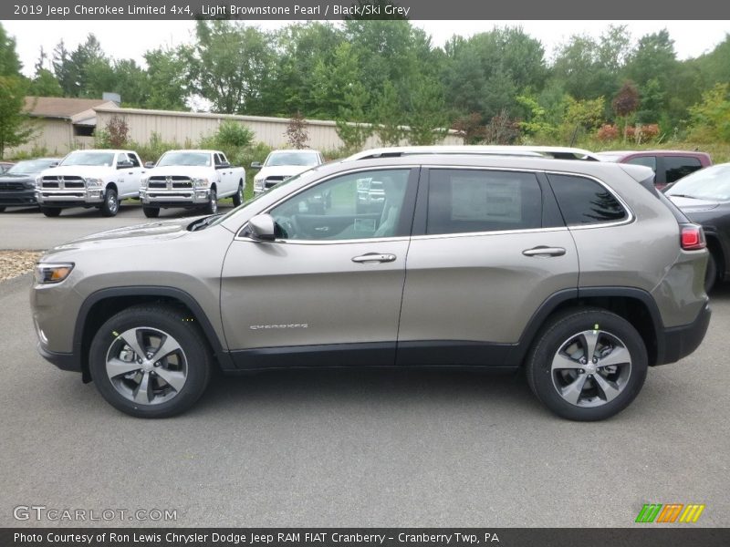 Light Brownstone Pearl / Black/Ski Grey 2019 Jeep Cherokee Limited 4x4