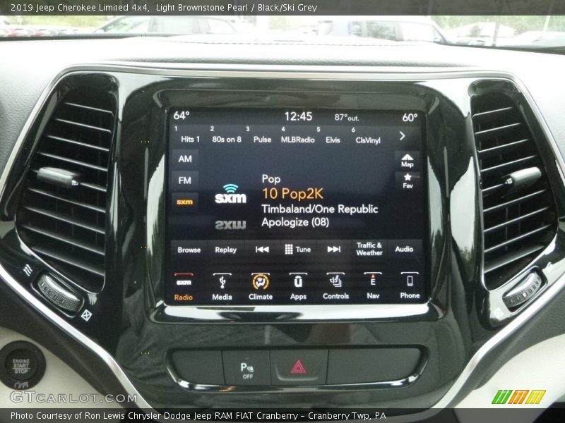 Light Brownstone Pearl / Black/Ski Grey 2019 Jeep Cherokee Limited 4x4