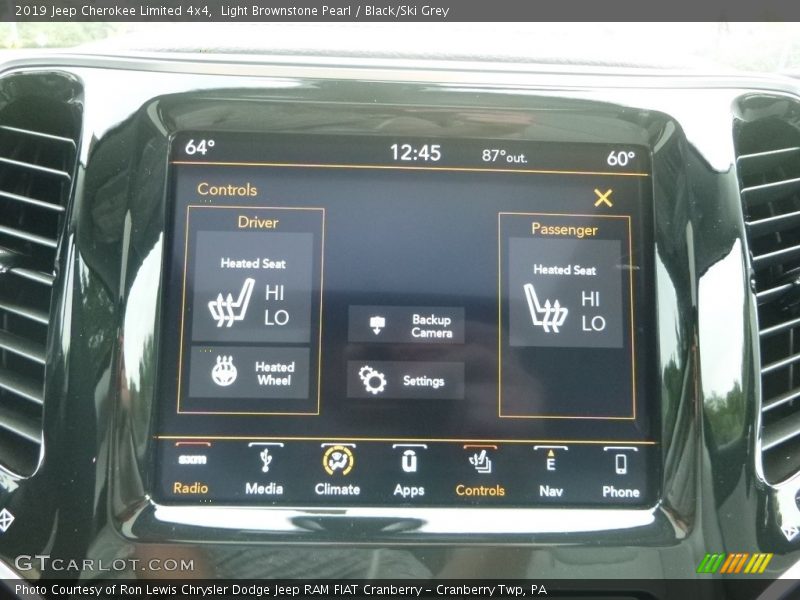 Light Brownstone Pearl / Black/Ski Grey 2019 Jeep Cherokee Limited 4x4