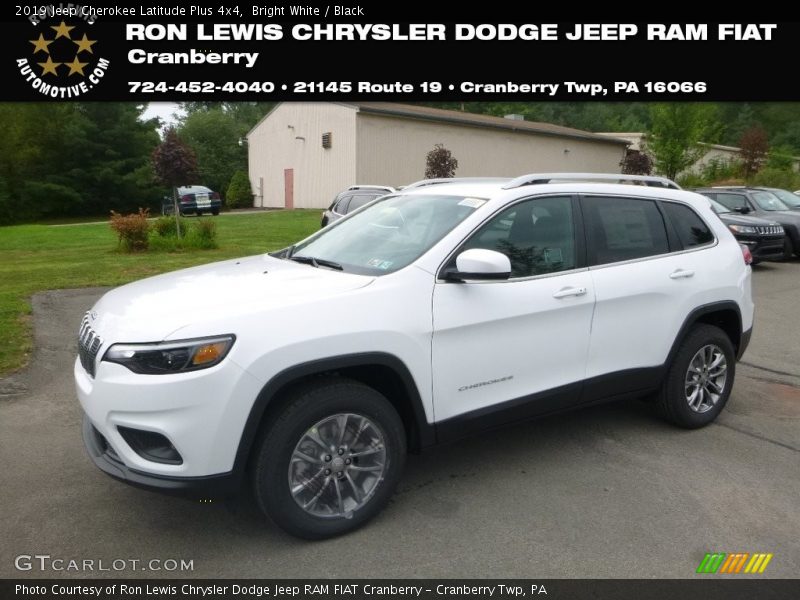 Bright White / Black 2019 Jeep Cherokee Latitude Plus 4x4