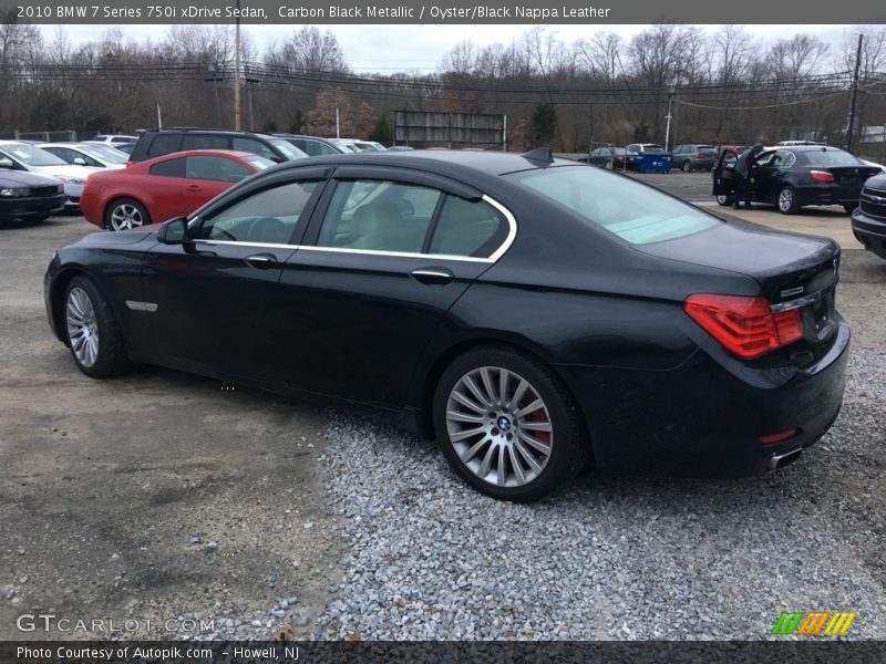Carbon Black Metallic / Oyster/Black Nappa Leather 2010 BMW 7 Series 750i xDrive Sedan