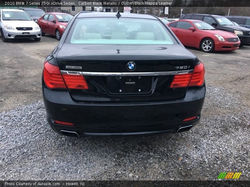 Carbon Black Metallic / Oyster/Black Nappa Leather 2010 BMW 7 Series 750i xDrive Sedan
