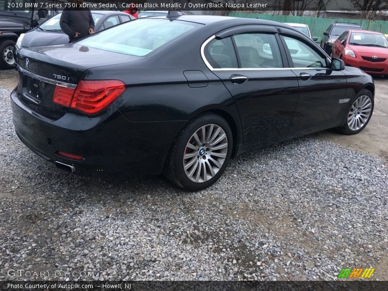 Carbon Black Metallic / Oyster/Black Nappa Leather 2010 BMW 7 Series 750i xDrive Sedan