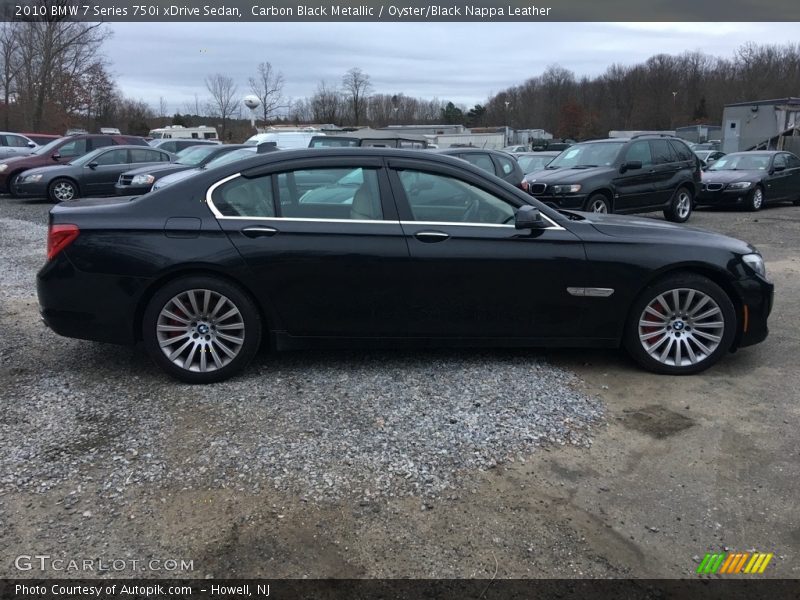 Carbon Black Metallic / Oyster/Black Nappa Leather 2010 BMW 7 Series 750i xDrive Sedan