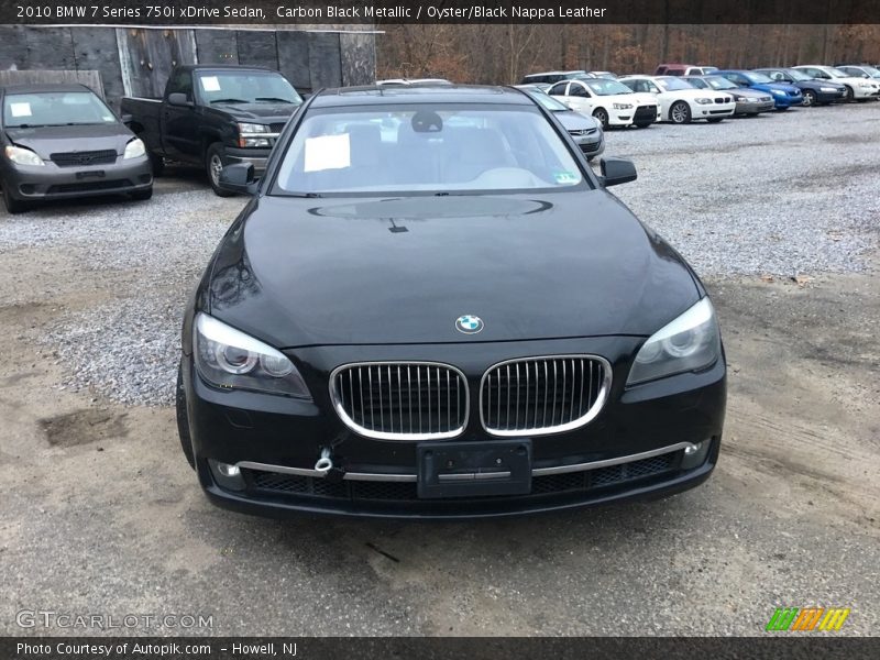 Carbon Black Metallic / Oyster/Black Nappa Leather 2010 BMW 7 Series 750i xDrive Sedan