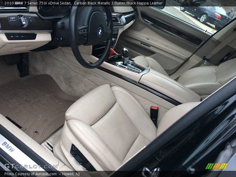 Carbon Black Metallic / Oyster/Black Nappa Leather 2010 BMW 7 Series 750i xDrive Sedan