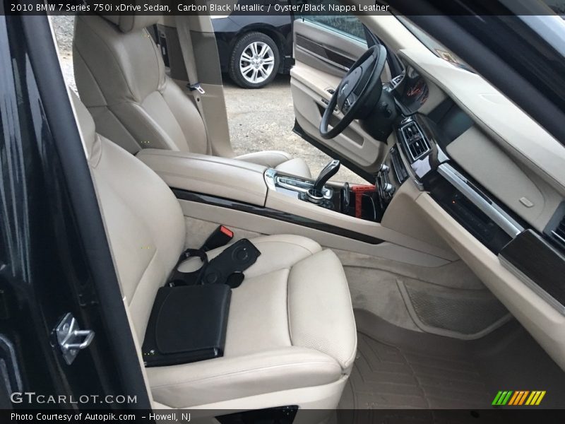 Carbon Black Metallic / Oyster/Black Nappa Leather 2010 BMW 7 Series 750i xDrive Sedan
