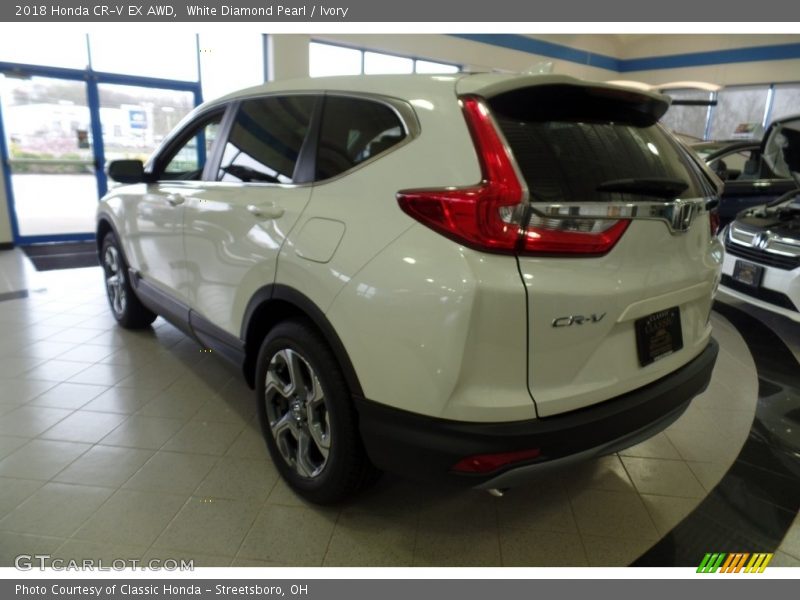 White Diamond Pearl / Ivory 2018 Honda CR-V EX AWD