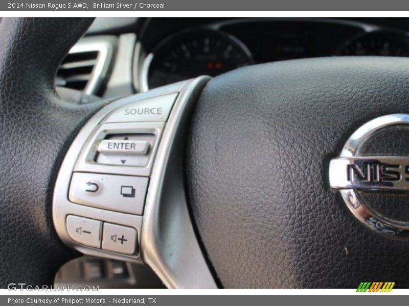 Brilliant Silver / Charcoal 2014 Nissan Rogue S AWD