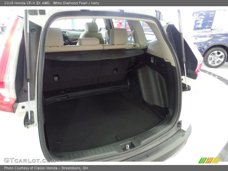 White Diamond Pearl / Ivory 2018 Honda CR-V EX AWD