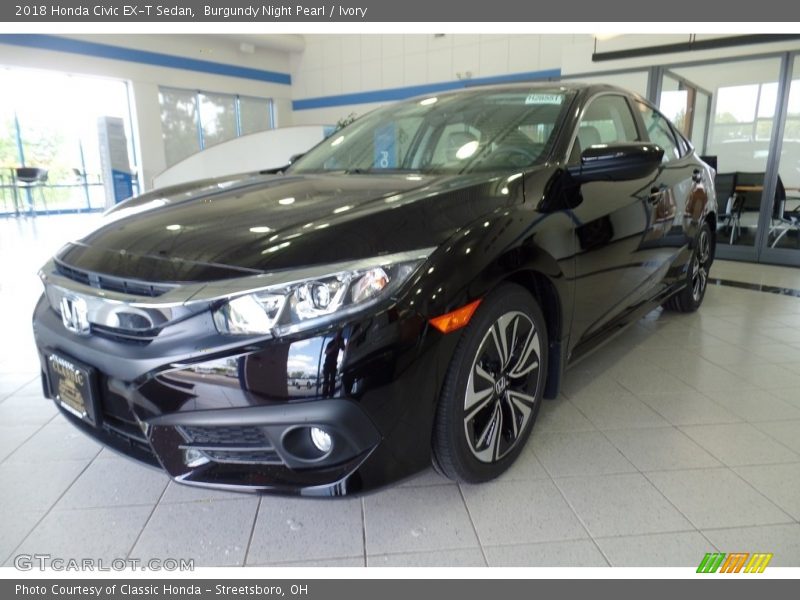 Burgundy Night Pearl / Ivory 2018 Honda Civic EX-T Sedan