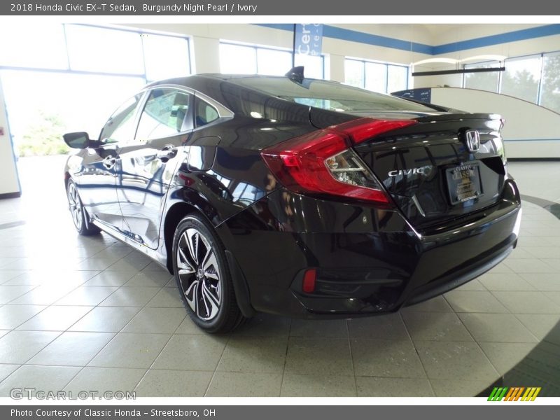 Burgundy Night Pearl / Ivory 2018 Honda Civic EX-T Sedan