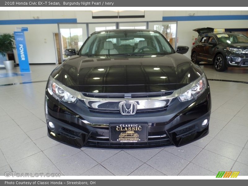 Burgundy Night Pearl / Ivory 2018 Honda Civic EX-T Sedan