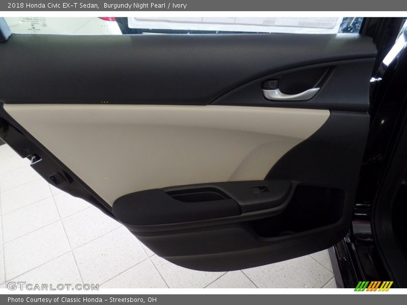 Burgundy Night Pearl / Ivory 2018 Honda Civic EX-T Sedan