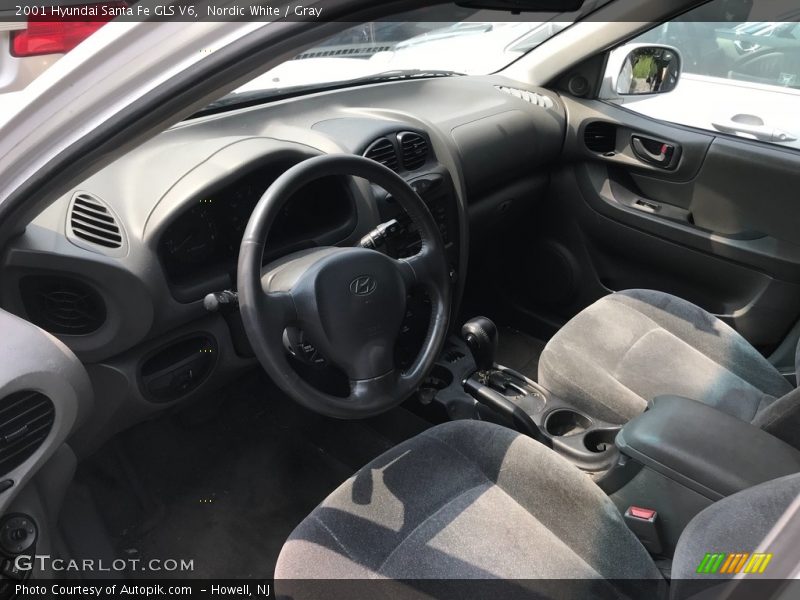 Nordic White / Gray 2001 Hyundai Santa Fe GLS V6