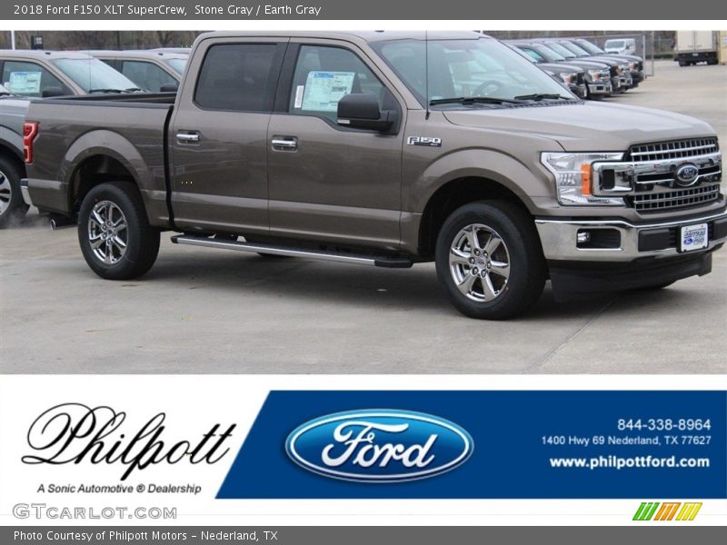 Stone Gray / Earth Gray 2018 Ford F150 XLT SuperCrew