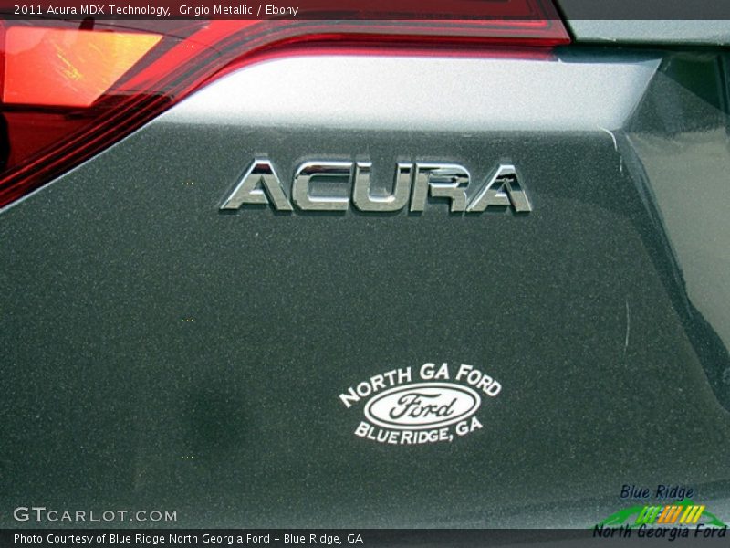 Grigio Metallic / Ebony 2011 Acura MDX Technology