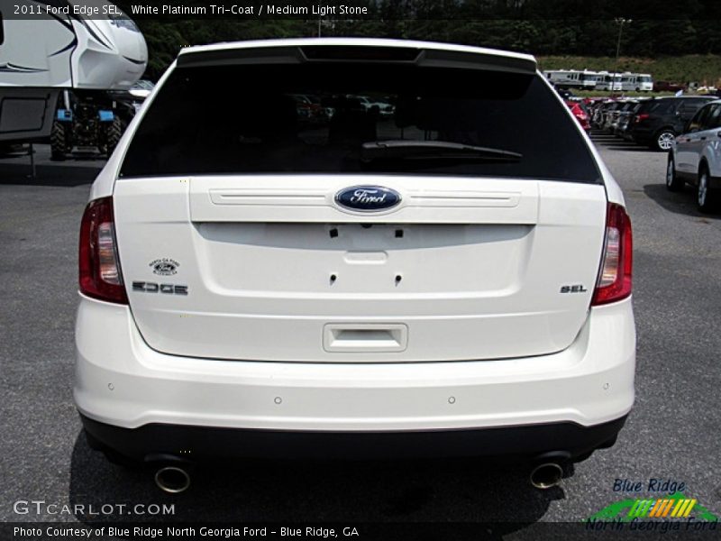 White Platinum Tri-Coat / Medium Light Stone 2011 Ford Edge SEL