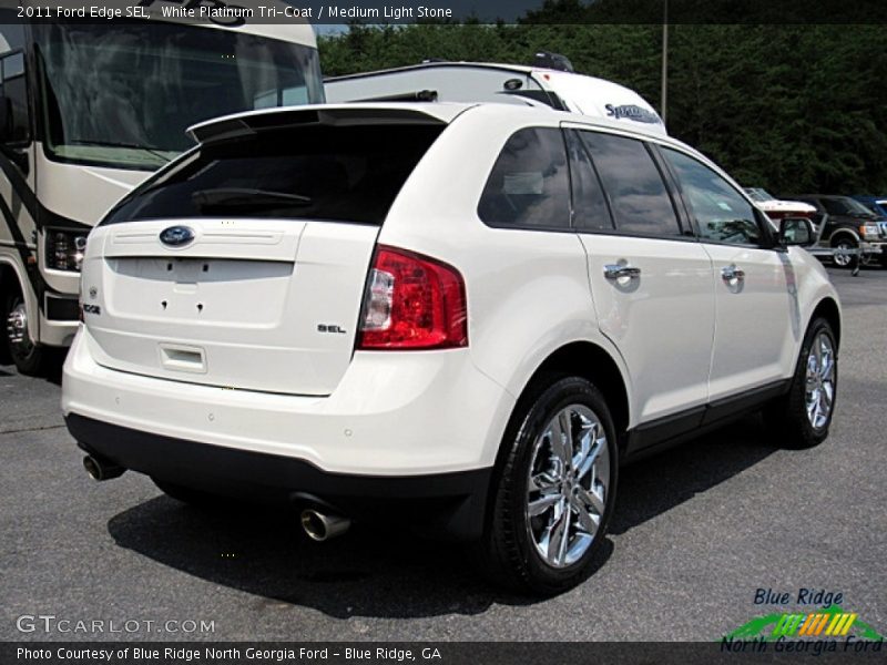 White Platinum Tri-Coat / Medium Light Stone 2011 Ford Edge SEL