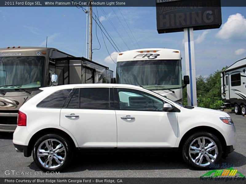 White Platinum Tri-Coat / Medium Light Stone 2011 Ford Edge SEL