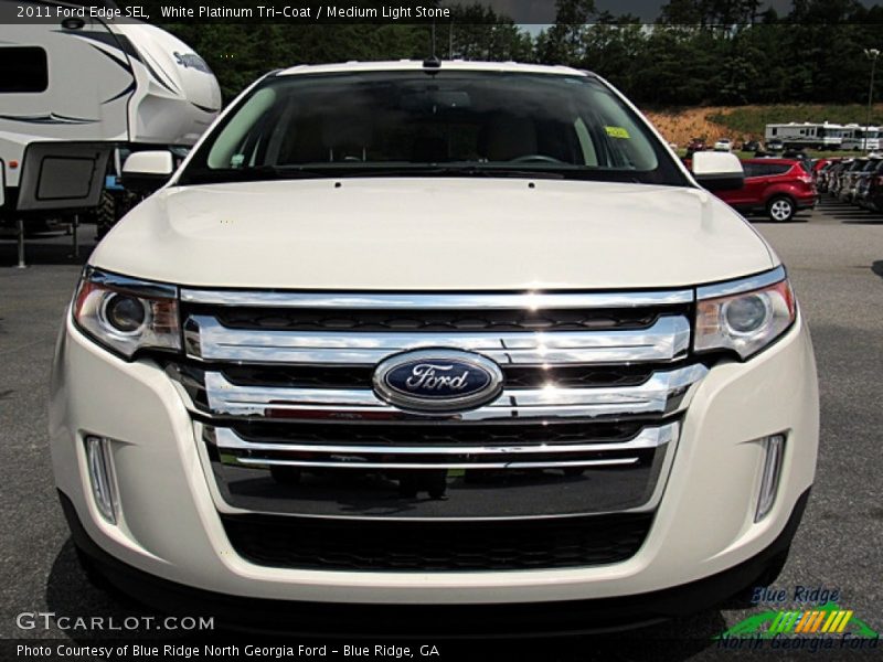 White Platinum Tri-Coat / Medium Light Stone 2011 Ford Edge SEL