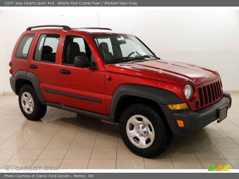 Inferno Red Crystal Pearl / Medium Slate Gray 2007 Jeep Liberty Sport 4x4