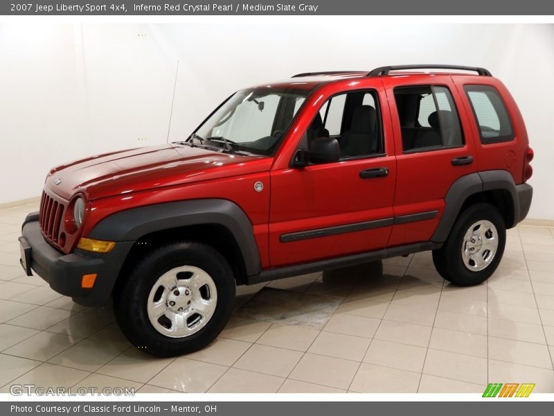 Inferno Red Crystal Pearl / Medium Slate Gray 2007 Jeep Liberty Sport 4x4