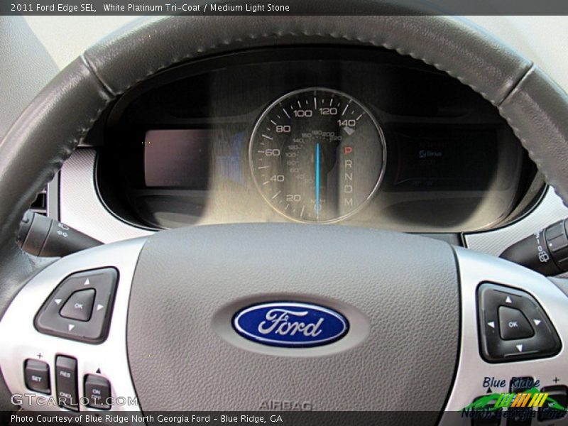 White Platinum Tri-Coat / Medium Light Stone 2011 Ford Edge SEL