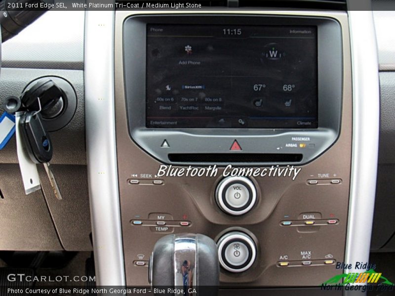 White Platinum Tri-Coat / Medium Light Stone 2011 Ford Edge SEL