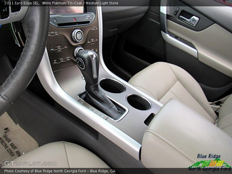 White Platinum Tri-Coat / Medium Light Stone 2011 Ford Edge SEL