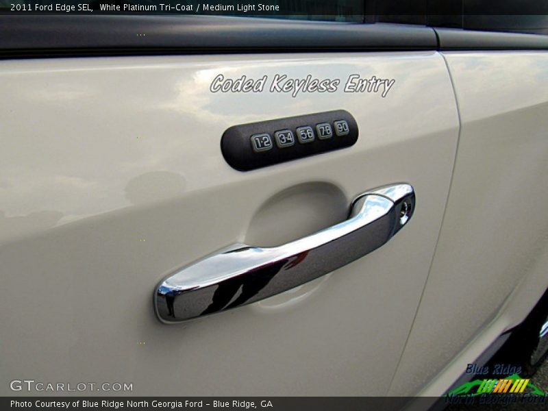 White Platinum Tri-Coat / Medium Light Stone 2011 Ford Edge SEL