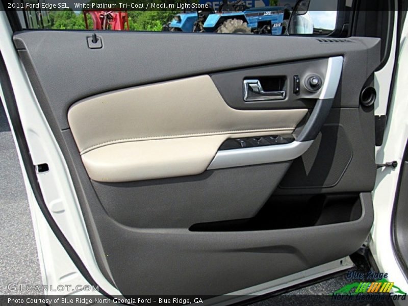 White Platinum Tri-Coat / Medium Light Stone 2011 Ford Edge SEL