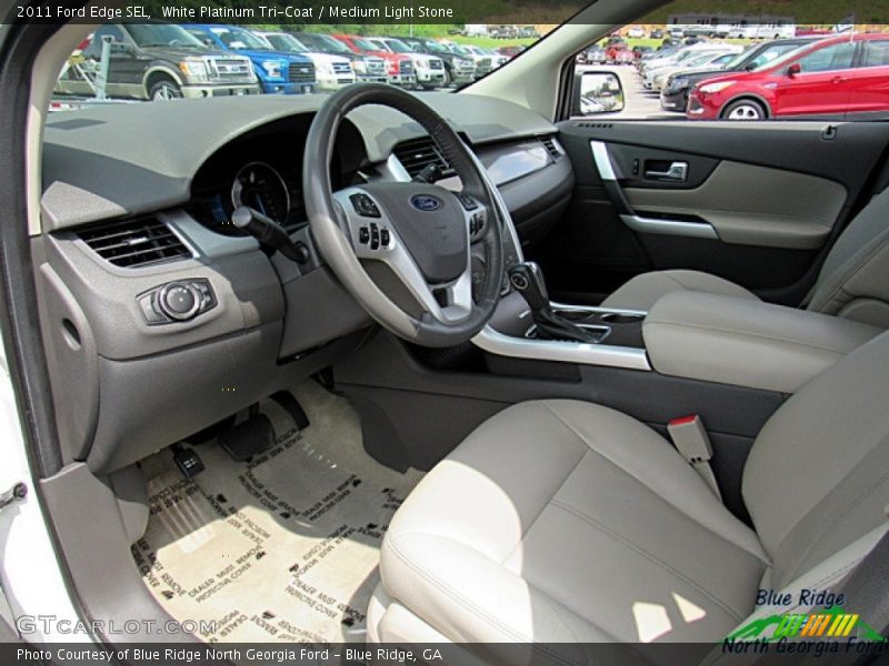 White Platinum Tri-Coat / Medium Light Stone 2011 Ford Edge SEL