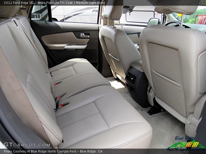 White Platinum Tri-Coat / Medium Light Stone 2011 Ford Edge SEL