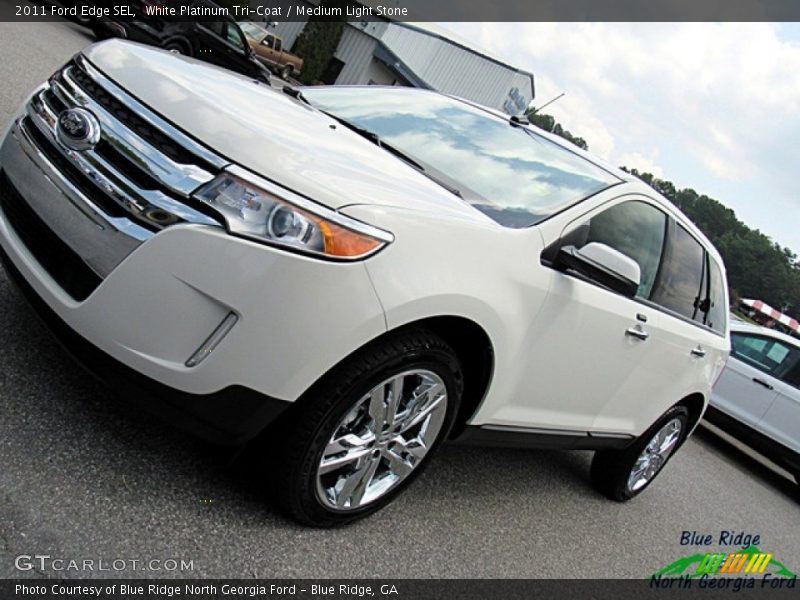 White Platinum Tri-Coat / Medium Light Stone 2011 Ford Edge SEL