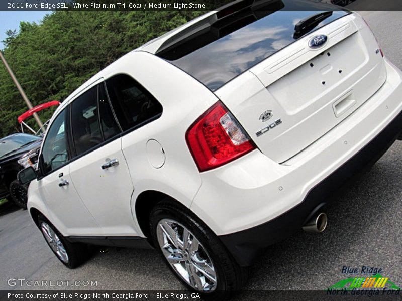 White Platinum Tri-Coat / Medium Light Stone 2011 Ford Edge SEL