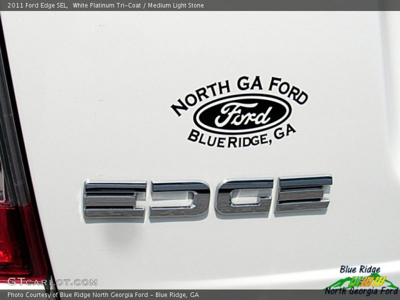 White Platinum Tri-Coat / Medium Light Stone 2011 Ford Edge SEL