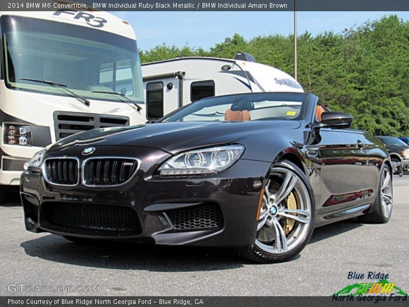 BMW Individual Ruby Black Metallic / BMW Individual Amaro Brown 2014 BMW M6 Convertible