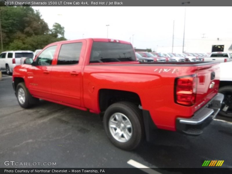 Red Hot / Jet Black 2018 Chevrolet Silverado 1500 LT Crew Cab 4x4