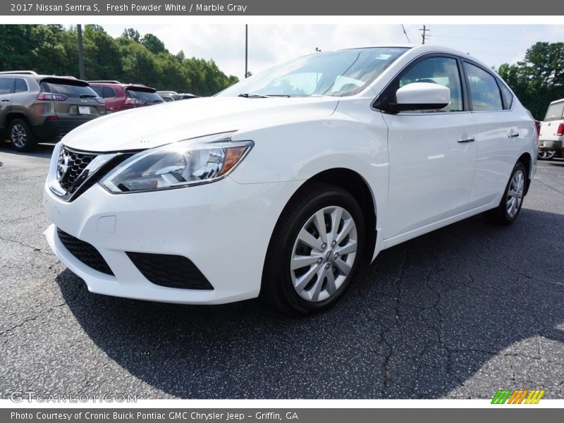 Fresh Powder White / Marble Gray 2017 Nissan Sentra S